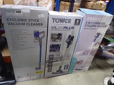 Lot 3208 - Cyclone Stick vacuum cleaner plus a 3 in 1...