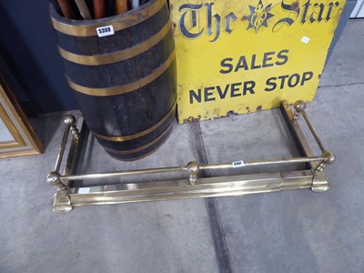 Lot 5307 - Adjustable brass finished fire curb
