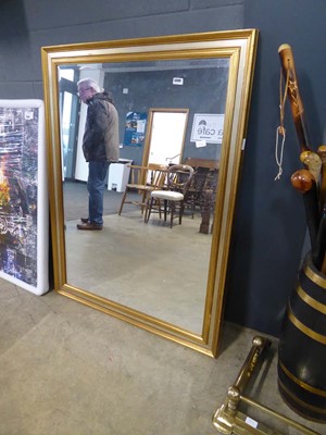 Lot 5309 - Rectangular bevelled mirror in silver and gilt...