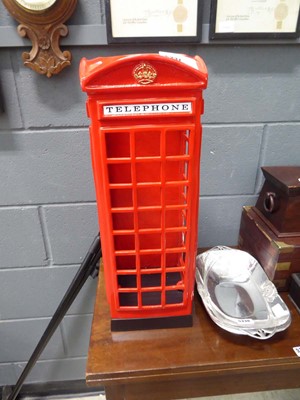 Lot 5337 - Novelty telephone box stick stand