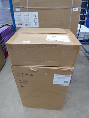 Lot 4285 - Boxed Curve ceramic basin 605mm x 480mm x 80mm...