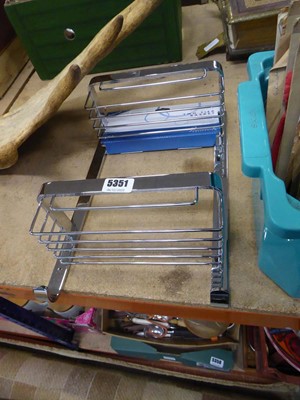 Lot 5351 - Two tier hanging chrome basket