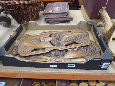 Lot 5354 - Four carved African masks