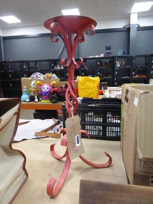 Lot 5368 - Wrought iron tripod candlestick