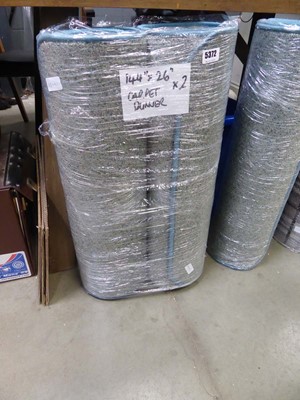 Lot 5372 - Pair of blue and grey carpet runners 144x26"