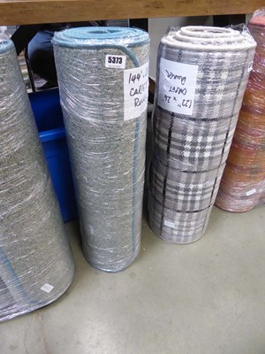 Lot 5373 - Single blue and grey carpet runner 144x27"