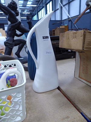 Lot 5388 - Vase plus a white glazed jug