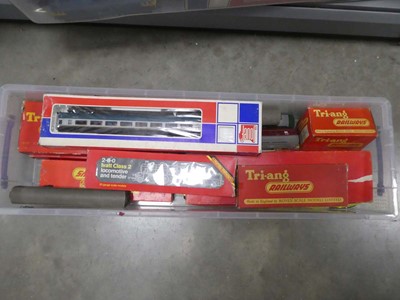 Lot 2225 - Box containing Tri-ang and other model railway...