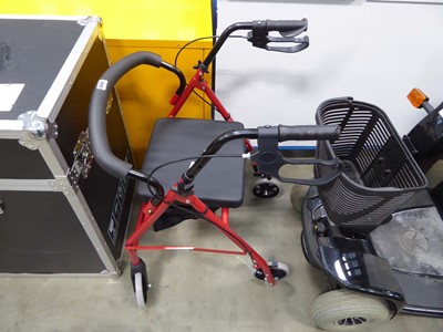 Lot 4345 - Red roll walking frame