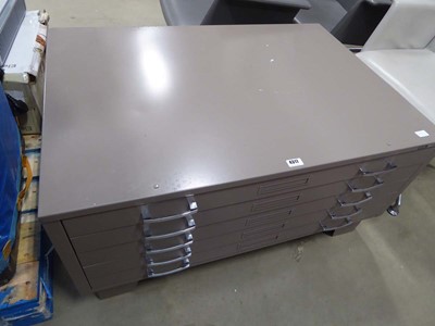 Lot 4317 - Mayline large brown metal 5 drawer cabinet