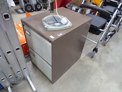 Lot 4349 - Two drawer metal filing cabinet