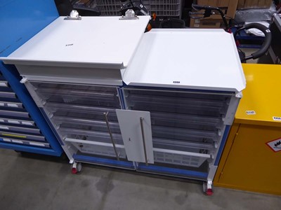 Lot 4360 - Mobile metal medical drawer unit