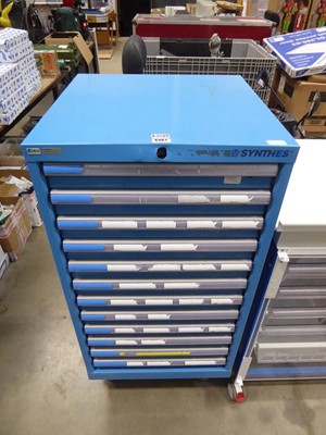 Lot 4361 - Synthes blue mobile multi drawer cabinet