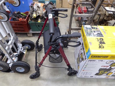 Lot 4366 - Careco red rollator
