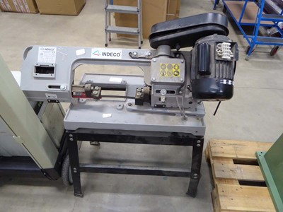 Lot 4336 - Indeco V&H metal band saw, 230V on stand