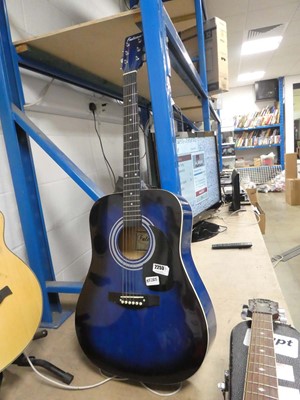 Lot 2253 - Falcon 6 string acoustic guitar in blue