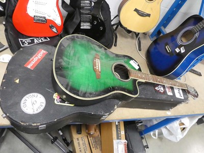 Lot 2254 - Aria 6 string electro acoustic guitar with...