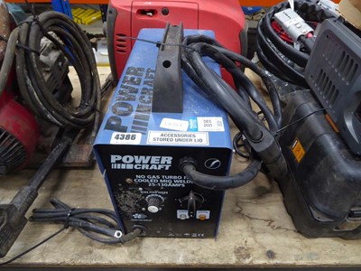 Lot 4386 - PowerCraft No Gas Turbo Fan Mig welder 25-130amps