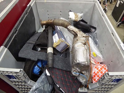 Lot 4343 - Pallet of car parts to include motorcycle...