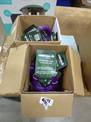 Lot 4391 - 2 small boxes of green gem garden strimmer line
