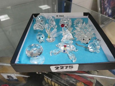 Lot 2275 - Box containing various Swarovski figures...