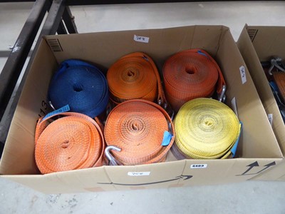Lot 4403 - Box of ratchet straps - hooks only