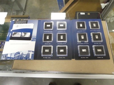 Lot 2301 - Famous Landmarks of the World silver coin bars...