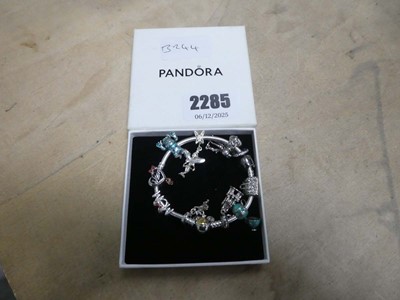 Lot 2285 - Pandora charm bracelet with charms