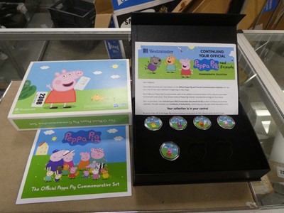 Lot 2308 - Set of Peppa Pig commemorative coins