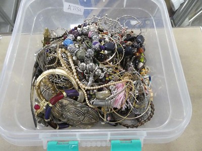 Lot 2316 - Tub containing various mixed jewellery and...