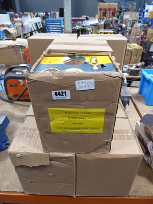 Lot 4421 - 10 boxes of Flexovit 50 grit sandpaper