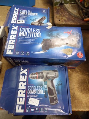 Lot 4423 - Ferrex cordless angle grinder, Ferrex cordless...