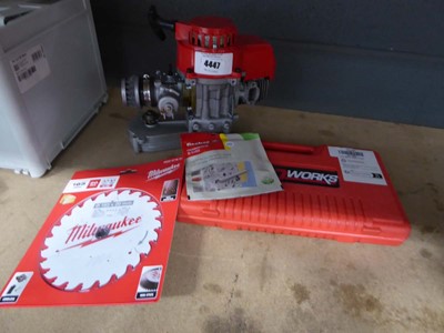Lot 4447 - 49cc 2/mini motor racing engine plus Milwaukee...