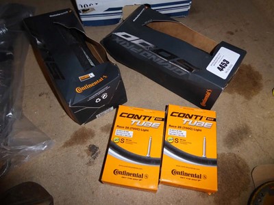 Lot 4453 - 2 boxes Continental tyres with 2 boxes Conti tube