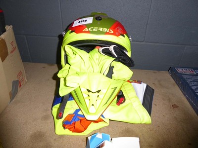 Lot 4459 - Acerbis 4D motorcross helmet with gloves,...