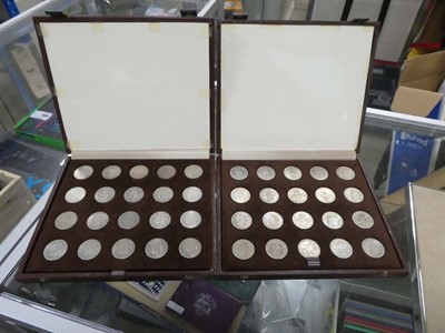 Lot 2329 - 2 cases containing various half crowns