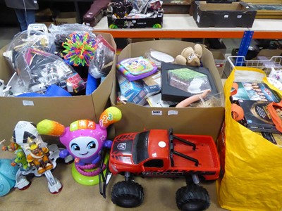 Lot 5412 - 2 boxes and a bag containing children's board...