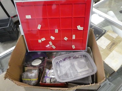 Lot 2331 - Box containing various coins and coin case