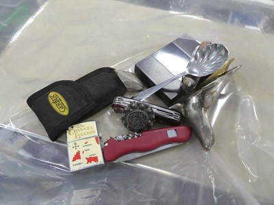 Lot 2332 - Bag of various lighters, pen knives etc.