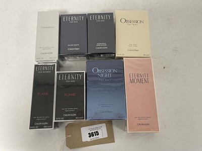 Lot 8x Various Calvin Klein perfumes