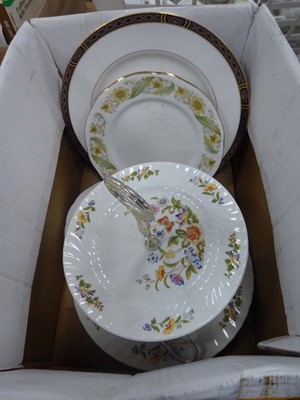 Lot 5418 - Box containing a 2 tier cake stand plus...