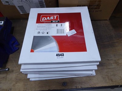 Lot 4543 - Ten boxes of Dart silver aluminum cutting saw...