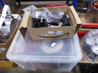 Lot 4518 - Box of cables, plugs