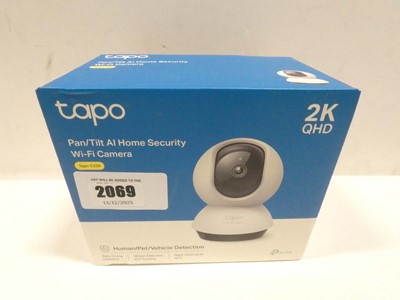 Lot 2069 - Tapo 2K WiFi Pan/Tilt security camera