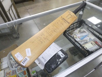 Lot 2352 - Signed cricket ball and cricket bat, relating...