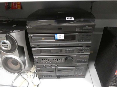 Lot 2384 - Sony stack music system consisting of...