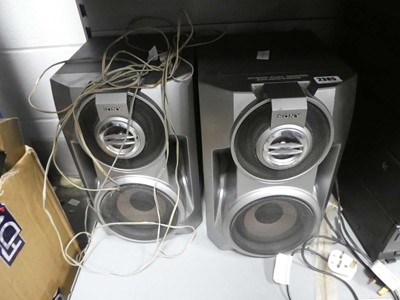Lot 2385 - 2 Sony hybrid dual woofer speakers