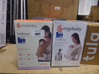 Lot 3321 - Ergo baby new born baby carrier plus a Cosy...