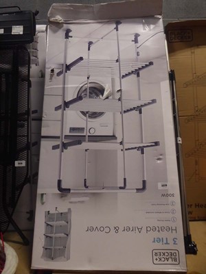 Lot 3326 - Black and Decker 3 tier heated airer