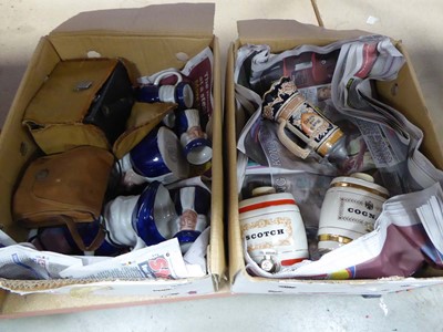 Lot 5422 - 2 boxes containing Wade barrels, beer steins...